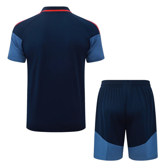 Conjunto Adidas Treino Bayern de Munique 2026/27 Polo Azul-Marinho