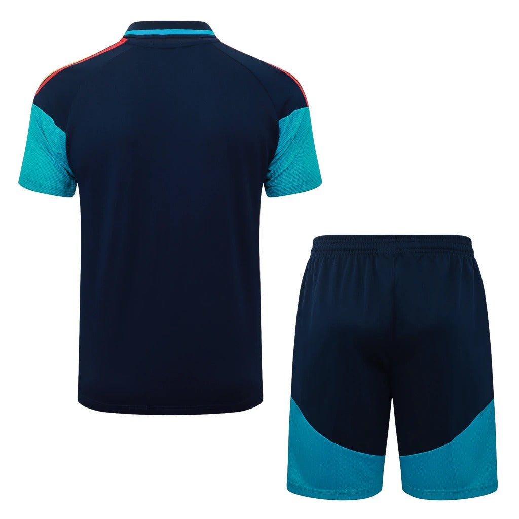 Conjunto Adidas Treino Espanha 2026/27 Polo Azul-Marinho