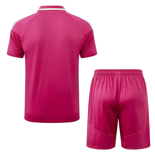 Conjunto Adidas Treino Real Madrid 2026/27 Polo Rosa