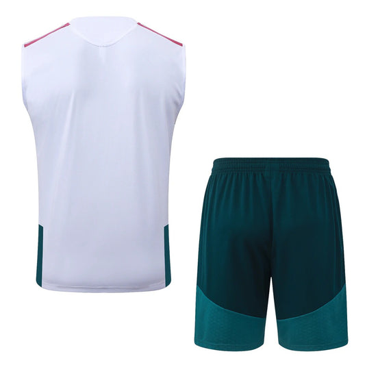 Conjunto Adidas Treino Real Madrid 2026/27 Regata Branca e Rosa