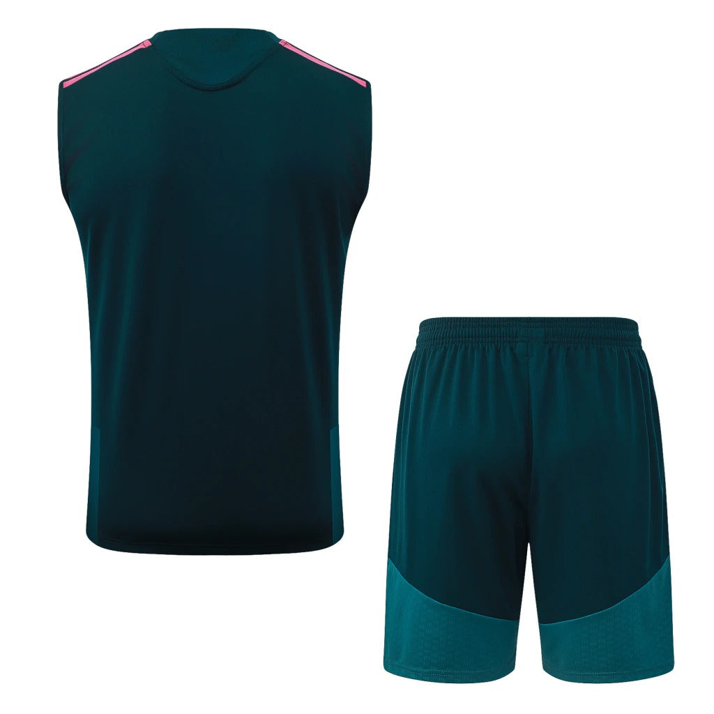 Conjunto Adidas Treino Real Madrid 2026/27 Regata Verde-Escuro