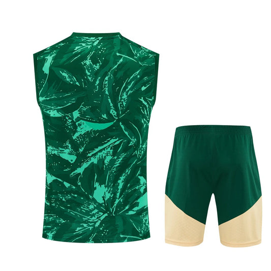 Conjunto Adidas Treino Real Madrid 2026/27 Regata Verde Estampada