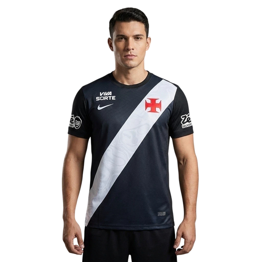 Camisa Nike Vasco da Gama 2026/27 Preta Com Patrocínios