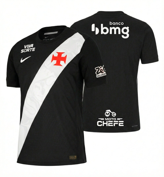 Camisa Nike Vasco da Gama 2026/27 Preta Com Patrocínios