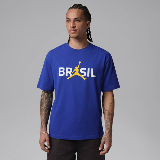 Camiseta Brasil Air Jordan 85 Crew Masculina