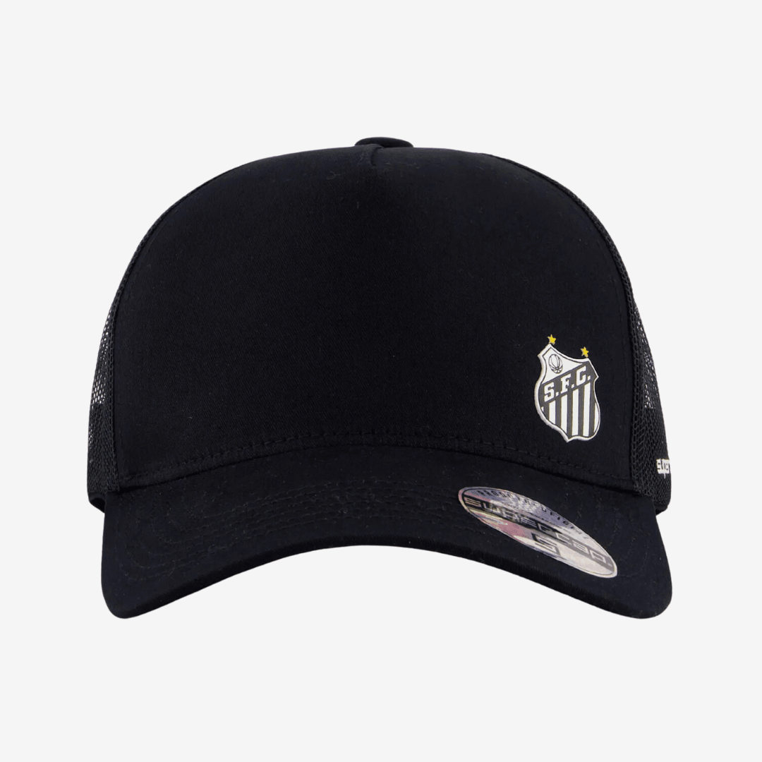 Boné Santos Trucker Preto e Branco - [product_category] | Arquibancada Esportes