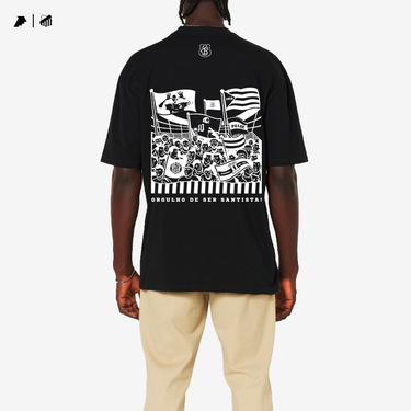 Camisa Santos - Orgulho Santista Oversized Preta - [product_category] | Arquibancada Esportes
