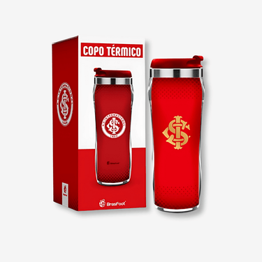 Copo Térmico Inox Internacional 350ml – Série Ouro - [product_category] | Arquibancada Esportes