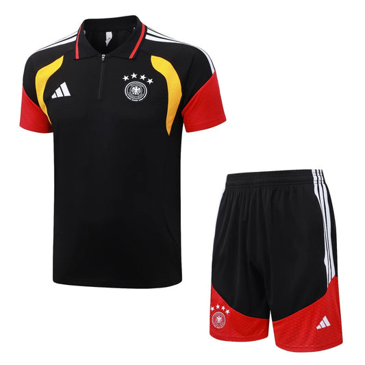 Conjunto Adidas Treino Alemanha 2026/27 Polo Preta