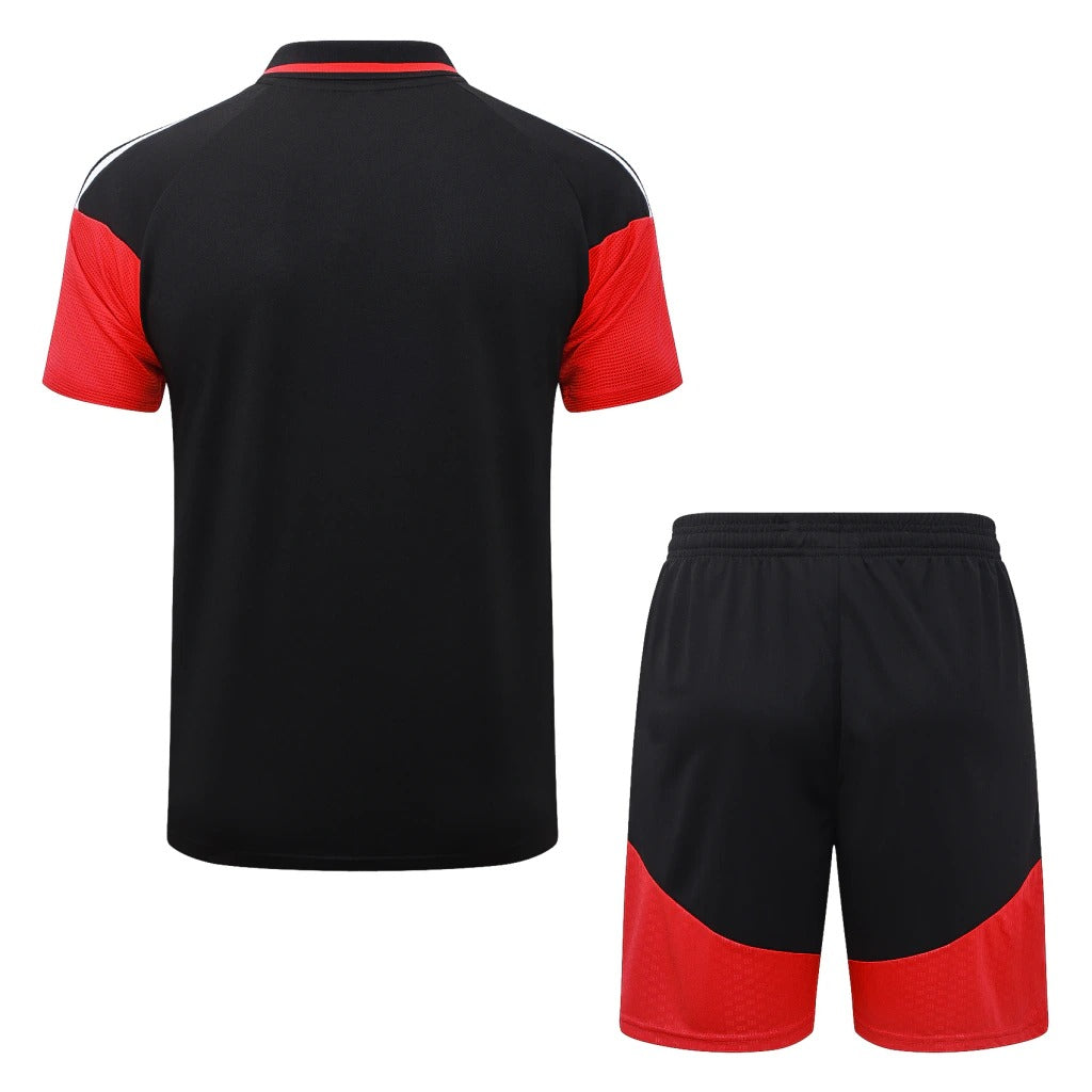 Conjunto Adidas Treino Alemanha 2026/27 Polo Preta