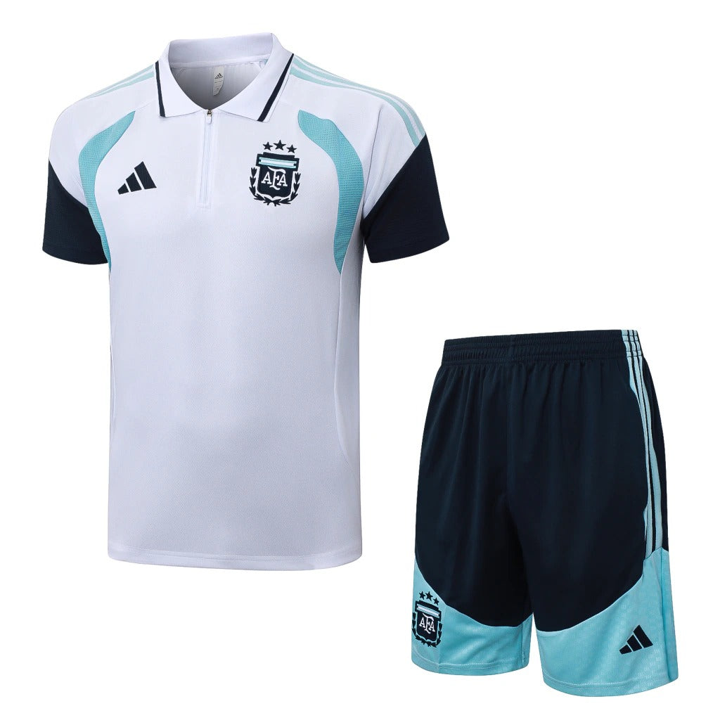 Conjunto Adidas Treino Argentina 2026/27 Polo Branca