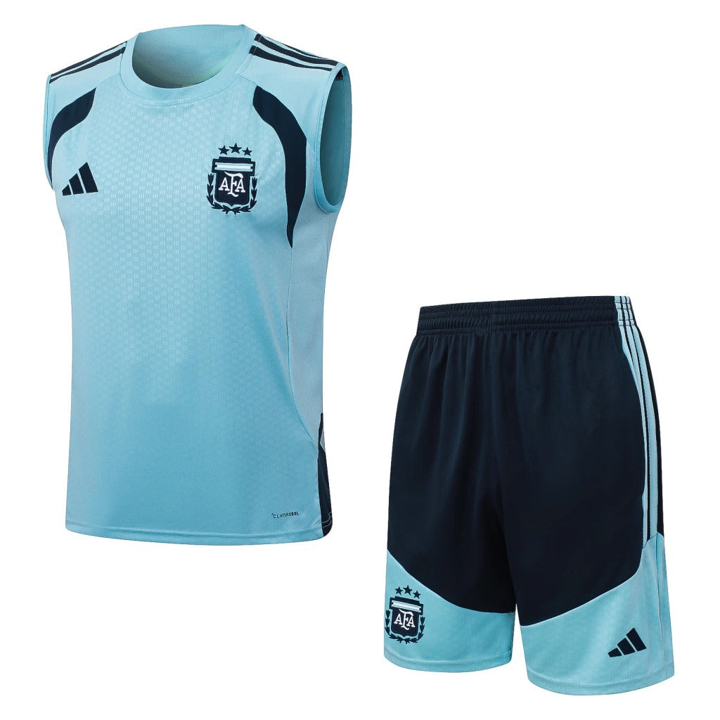 Conjunto Adidas Treino Argentina 2026/27 Regata Azul-Claro
