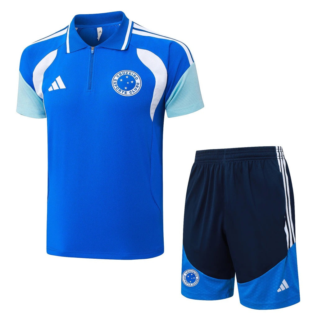 Conjunto Adidas Treino Cruzeiro 2026/27 Polo Azul