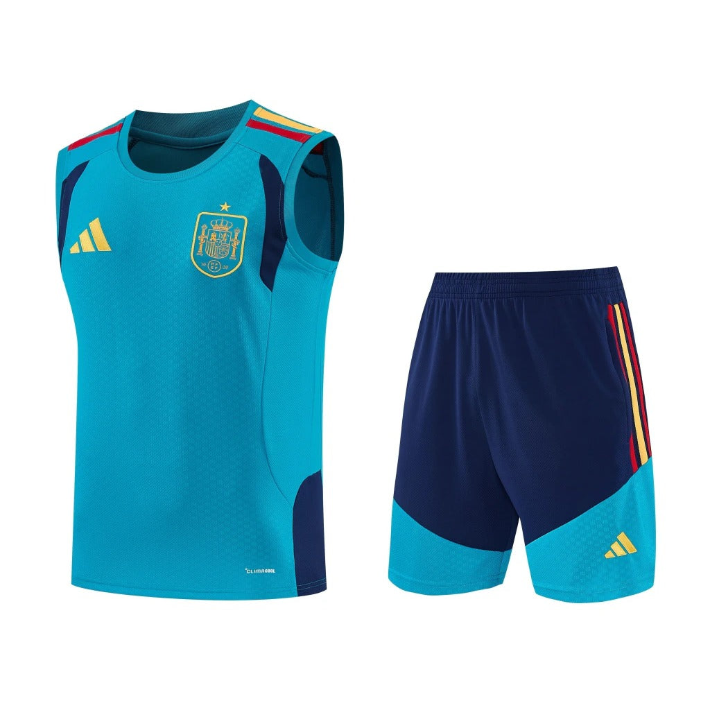 Conjunto Adidas Treino Espanha 2026/27 Regata Azul-Claro