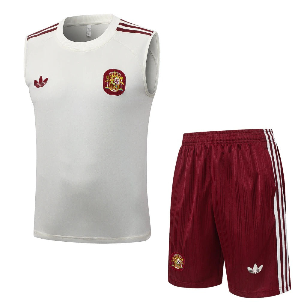 Conjunto Adidas Treino Espanha 2026/27 Regata Bege Originals