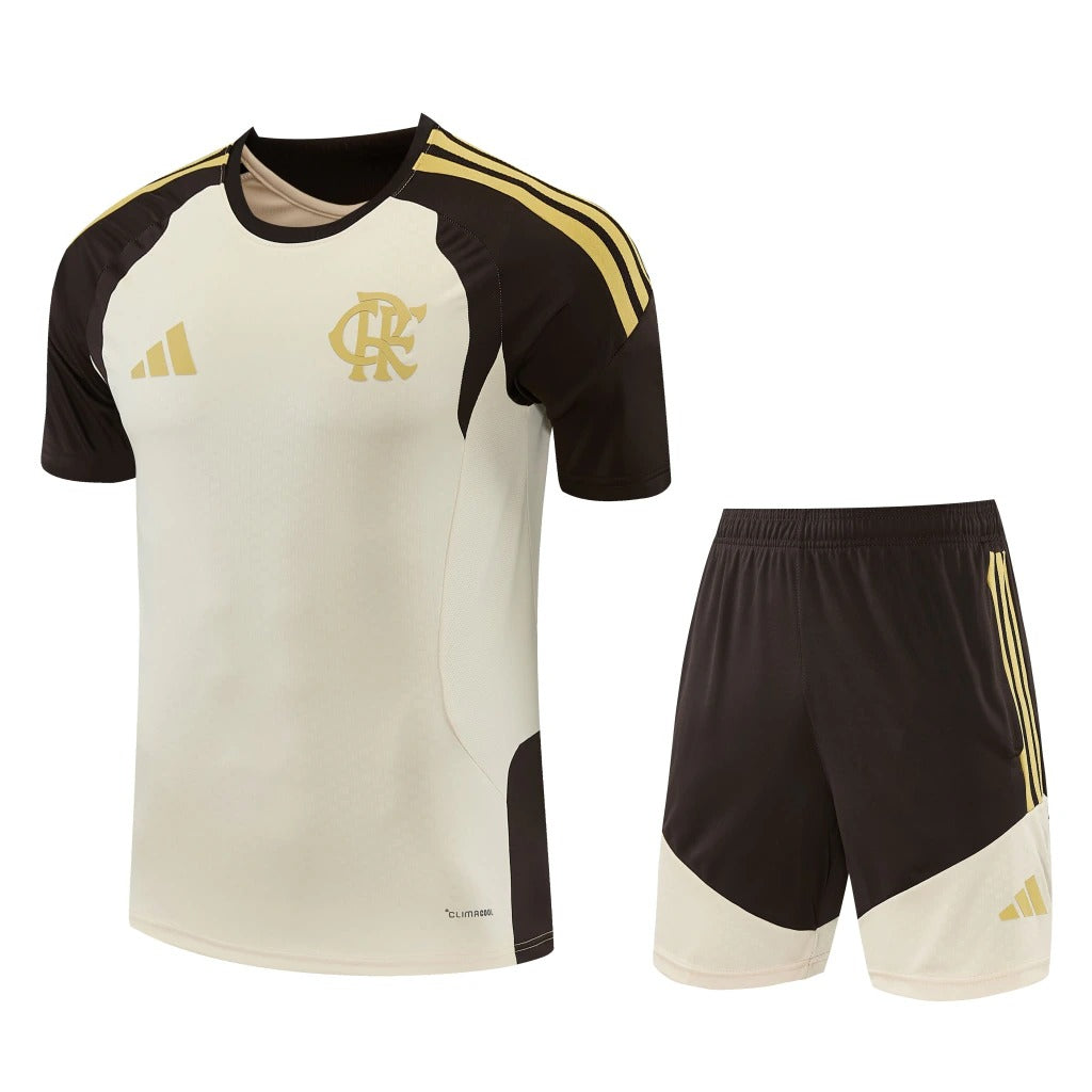 Conjunto Adidas Treino Flamengo 2026/27 Bege