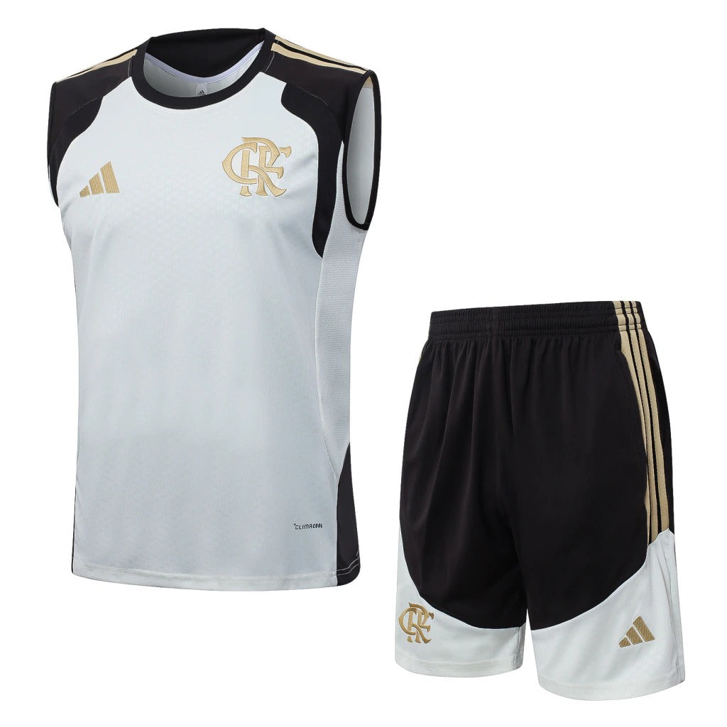 Conjunto Adidas Treino Flamengo 2026/27 Regata Branca