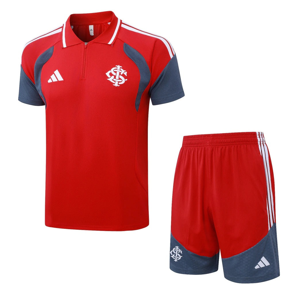 Conjunto Adidas Treino Internacional 2026/27 Polo Vermelha