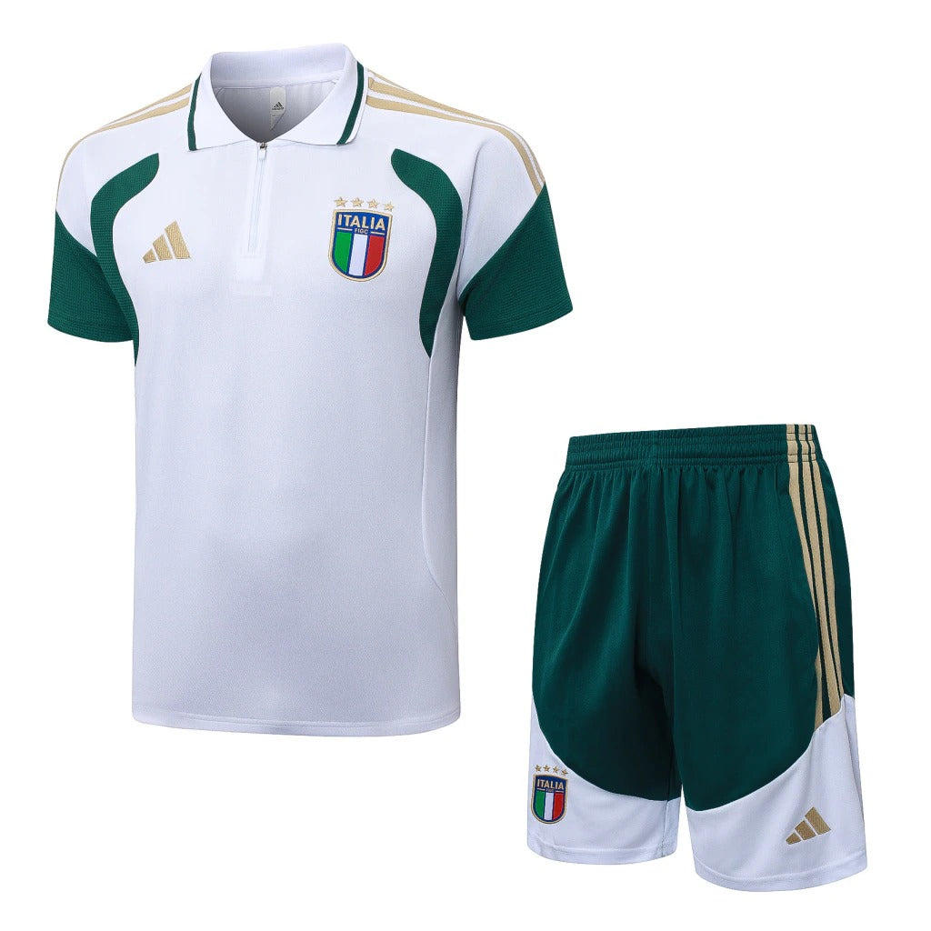 Conjunto Adidas Treino Itália 2026/27 Polo Branca