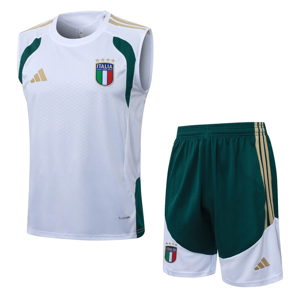 Conjunto Adidas Treino Itália 2026/27 Regata Branca