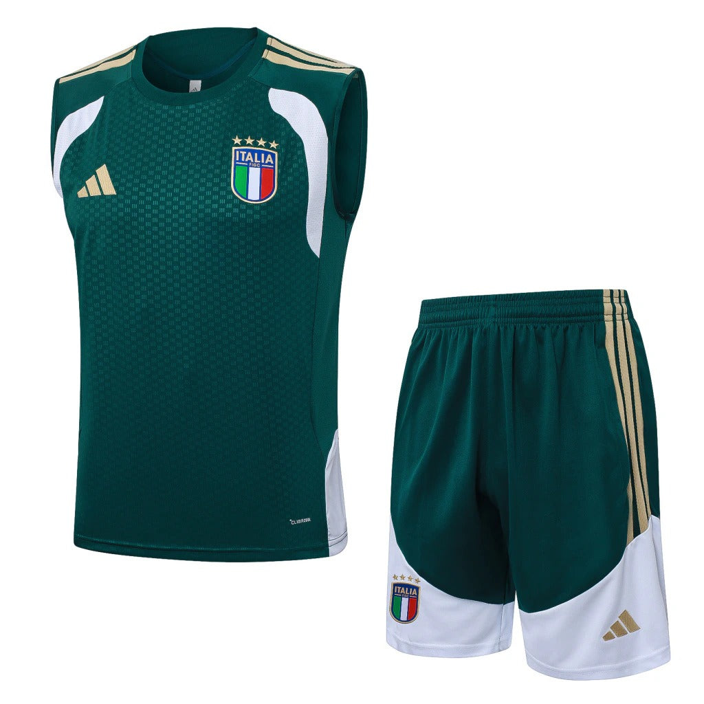 Conjunto Adidas Treino Itália 2026/27 Regata Verde