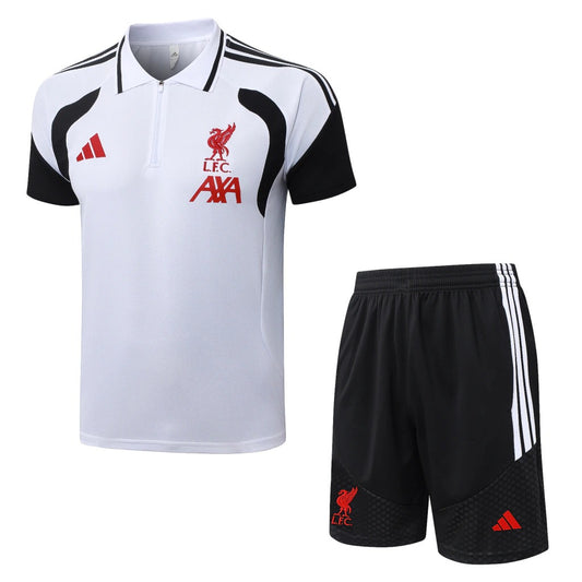 Conjunto Adidas Treino Liverpool 2026/27 Polo Branca