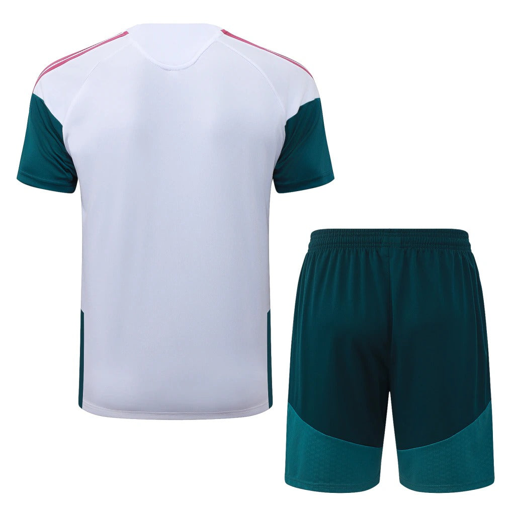 Conjunto Adidas Treino Real Madrid 2026/27 Branco e Rosa