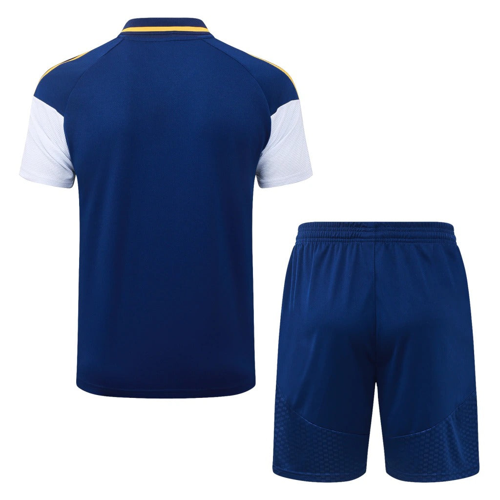 Conjunto Adidas Treino Real Madrid 2026/27 Polo Azul-Marinho