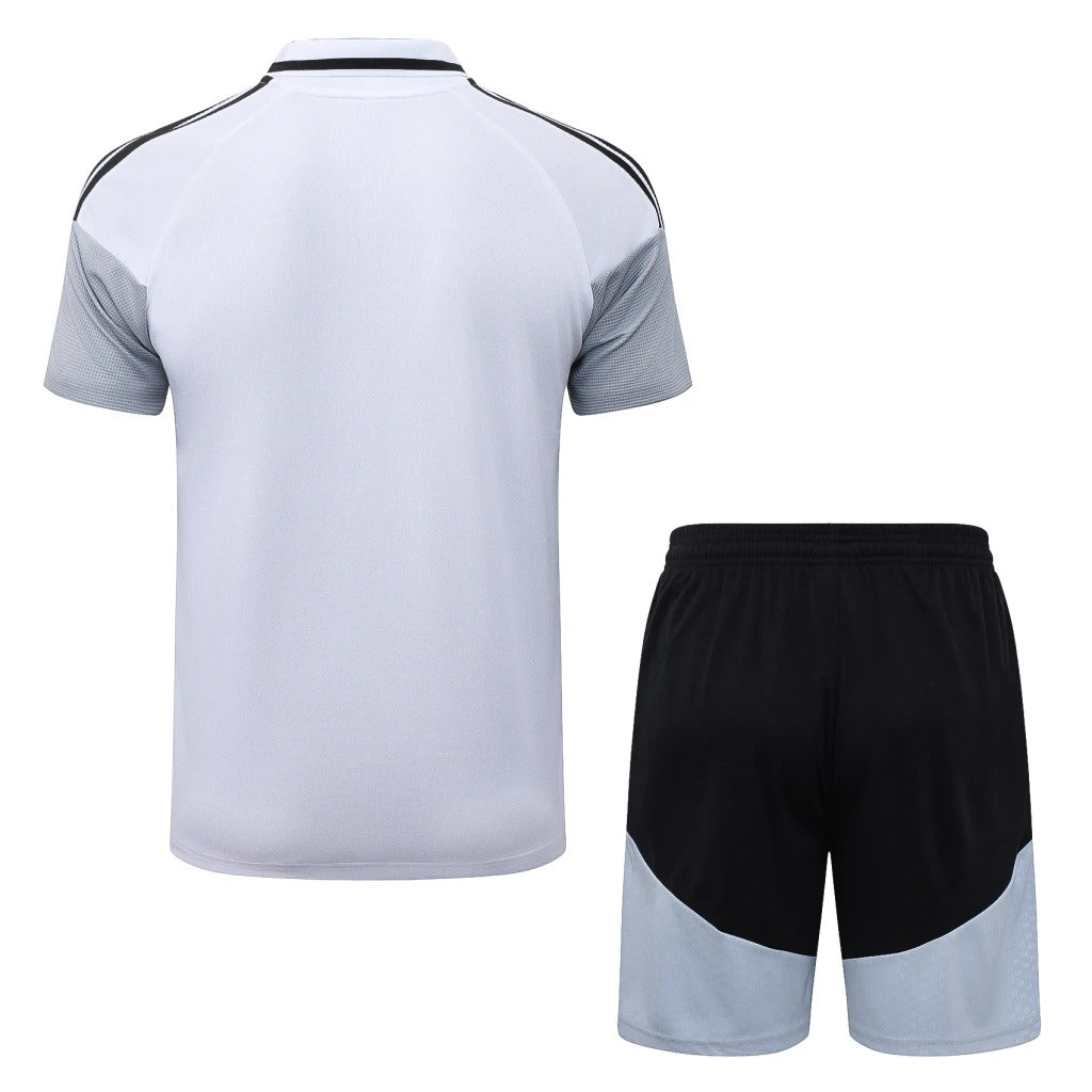 Conjunto Adidas Treino Real Madrid 2026/27 Polo Branca