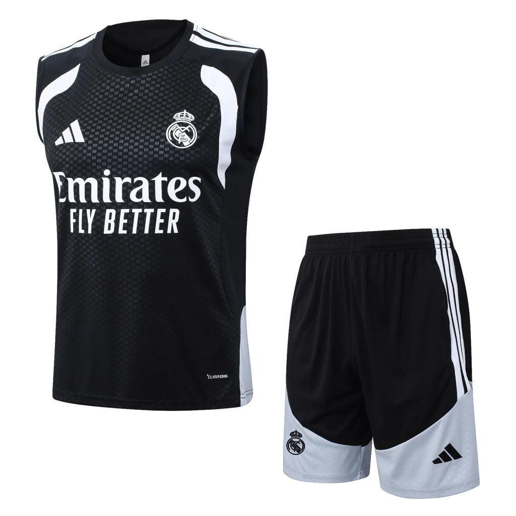 Conjunto Adidas Treino Real Madrid 2026/27 Regata Preta