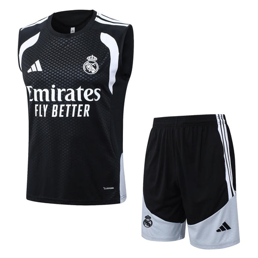 Conjunto Adidas Treino Real Madrid 2026/27 Regata Preta
