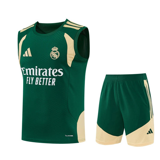 Conjunto Adidas Treino Real Madrid 2026/27 Regata Verde