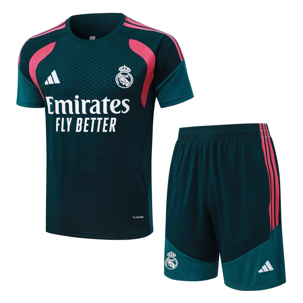 Conjunto Adidas Treino Real Madrid 2026/27 Verde-Escuro